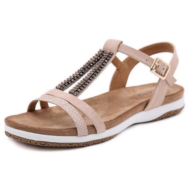 Sandales Compensées LOTUS - Dorées Et Blanches - Taille 5 - Talon 5 Cm - Occasion - Style à Lanières