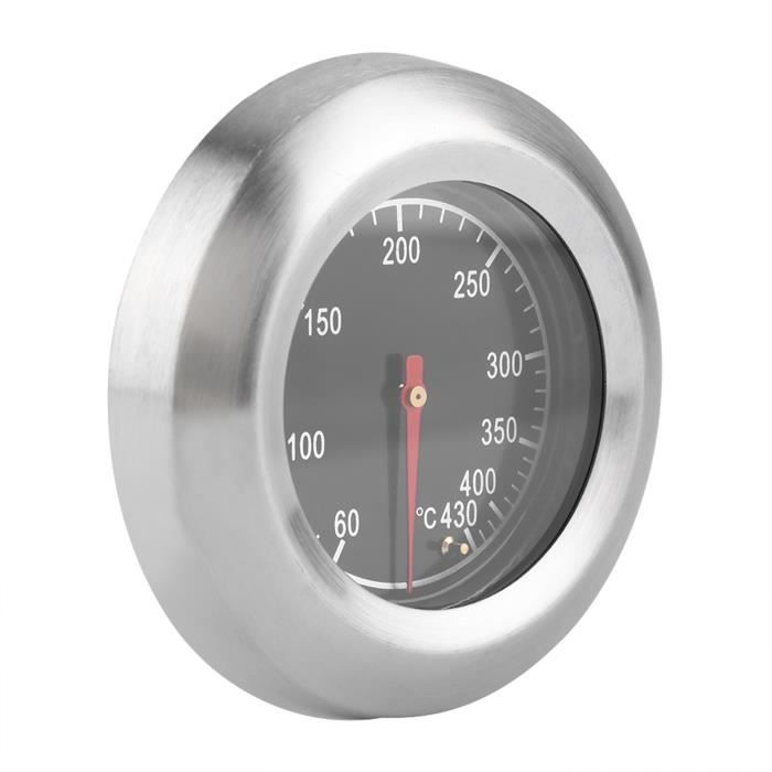Thermomètre Barbecue Acier Inox - Jauge Température Gril 50-800°F Précision Cuisson
