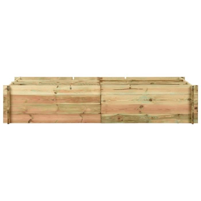 Jardinière pour légumes Bois de pin imprégné 197x100x40 cm - Omabeta - J2089