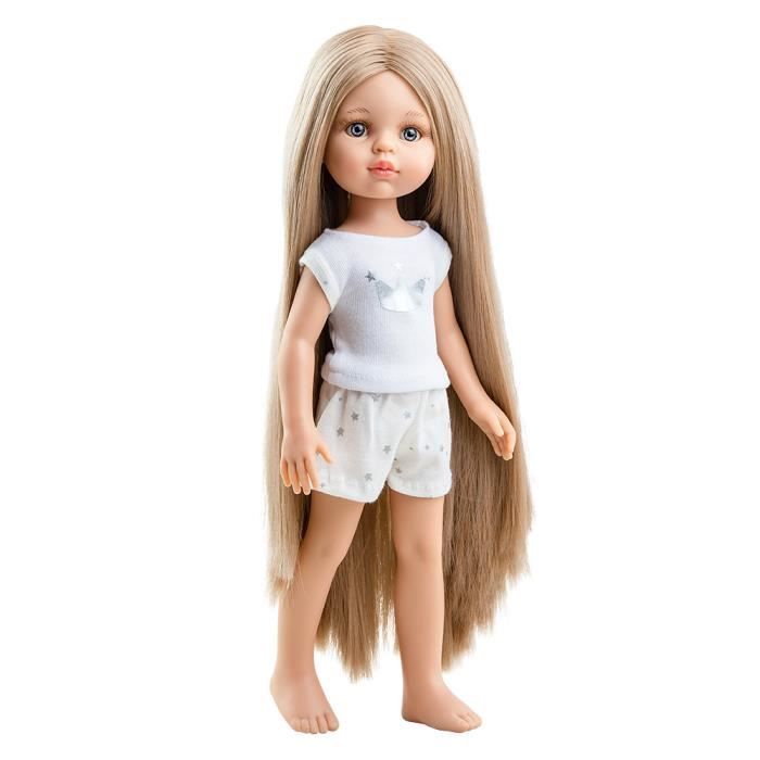 Poupée Las Amigas Pyjama 32 cm Carla - Paola Reina - Cheveux blonds et yeux bleus - Pyjama avec des étoiles