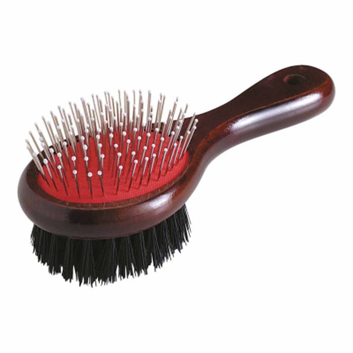 Brosse de Toilettage en Bois Double Face 22cm Marron Brosse de Toilettage en Bois Double Face 22cm Marron