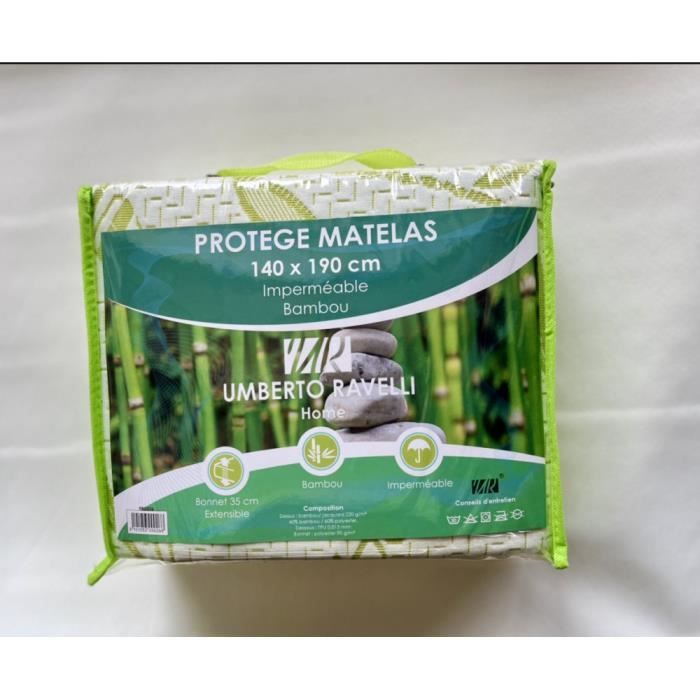 Protège Matelas - Bambou Imperméable - 140x190 cm… - 140 x 190 cm