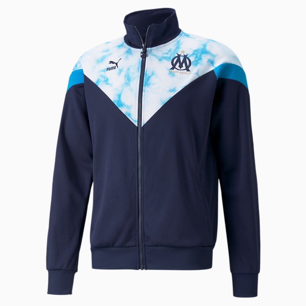 Veste de survêtement Olympique de Marseille Om Iconic Mcs Mesh - bleu marine/blanc - XS