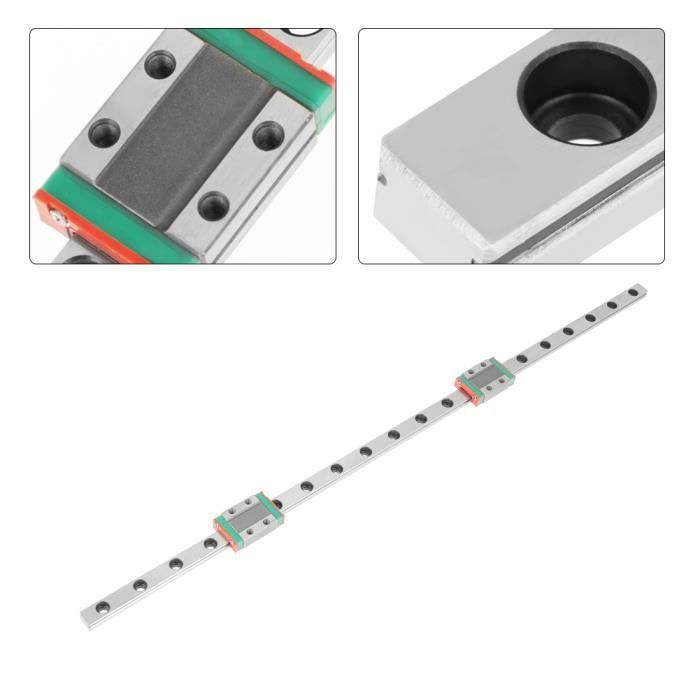 1 bloc de guidage linéaire miniature LML12B de 12 mm de largeur (150 mm