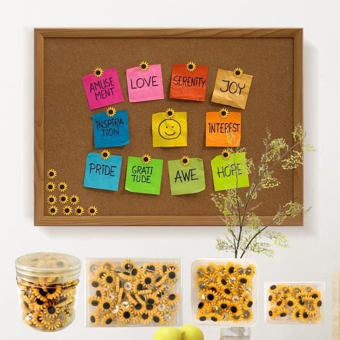 Lot De 30 Punaises Décoratives Créatives En Forme De Fleurs Pour Tableau D' Affichage - Pour Le Bricolage, La Carte, Le Tableau En Liège, L'affichage De Photos, Bureau, Maison