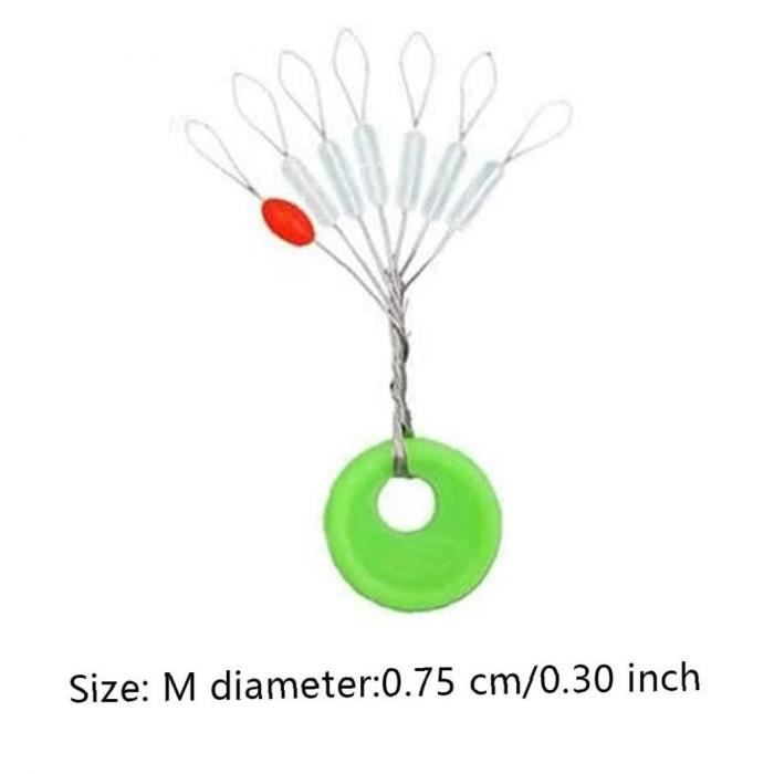 Kit 210 Bouchons Pêche Caoutchouc - 7 En 1, Stop Flotteur Noir