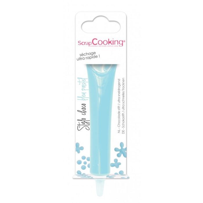 Stylo goût chocolat bleu ciel 25g - Scrapcooking Bleu