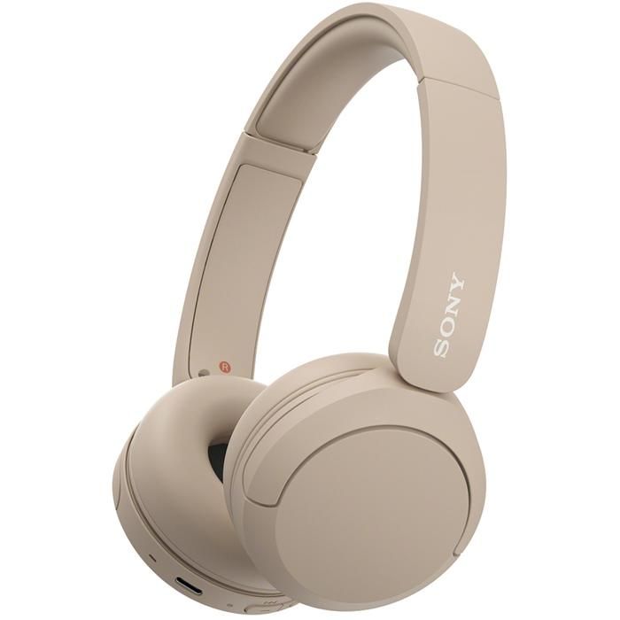 Sony WH-CH520 Micro-casque supra-auriculaire Bluetooth Stereo beige Suppression du bruit du microphone Affichage de la