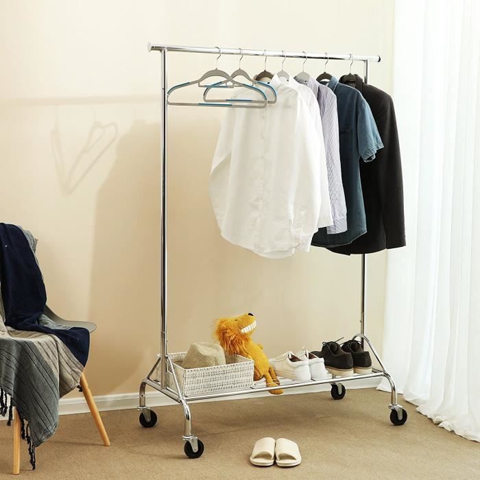 Songmics Portant Penderie A Vetement Metallique Etendoir A Linge