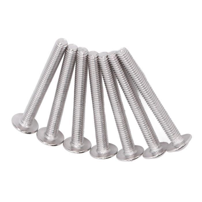 Boulons à Tête Fraisée Bride, Bouton, Inox Noir A2-70 - Filetage M4 M5 M6 M8 - Longueur 8-60mm - Allen