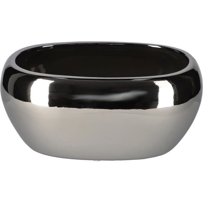 Pot De Fleurs En Céramique Avec Bol HANYA 13x13 Cm Doré