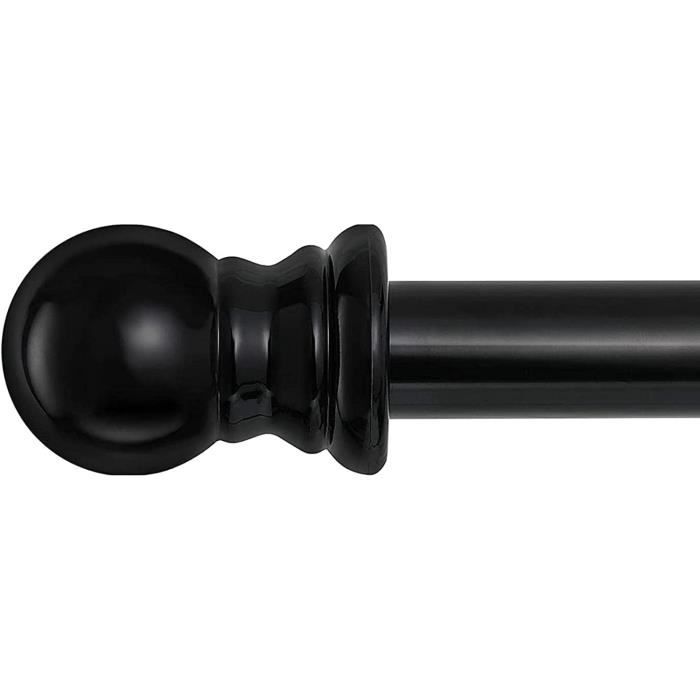 Tringle à Rideaux, 76-157 Cm Tringle à Rideau Extensible Avec Boutons Cap Avec Supports, Tringle
