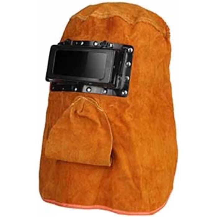 Masque De Soudage En Cuir Avec Lentille Auto-obscurcissante - Casque De Protection Réglable, 32.5 Cm | Pour Soudure, Sécurité