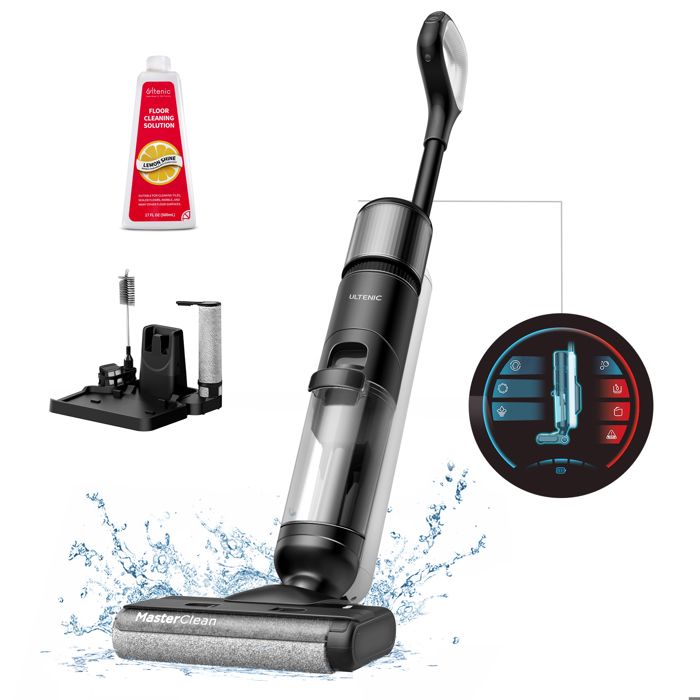 Aspirateur Balai Laveur- ULTENIC - AC1 Elite - capacité de 1.15L -Tout-en-Un – Nettoyage Humide & Sec 50 Min Autonomie- 15Kpa - Ultenic