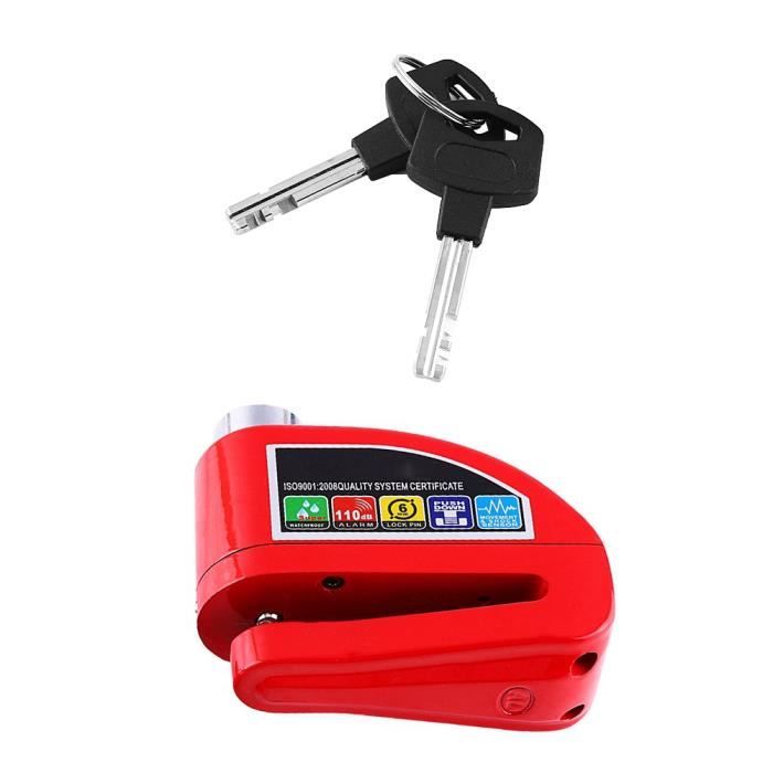 Antivol Disque Frein Moto Avec Alarme 120dB - Rechargeable USB-C