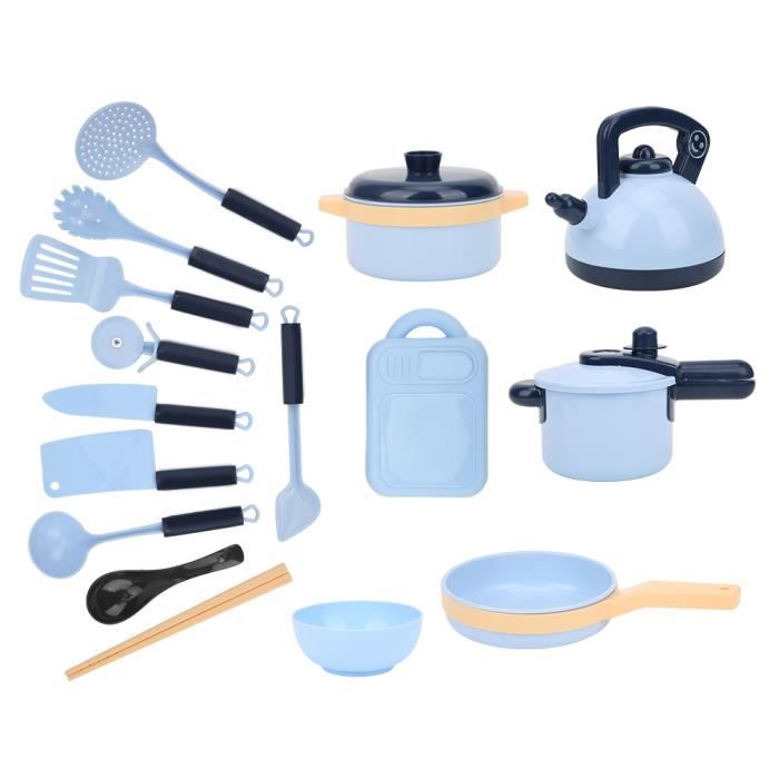 CUTE STONE Cuisine D’Enfant 63 Pcs – Évier à Eau Réel, Cuisinière Vapeur Lumière Son, Réfrigérateur, Accessoires Nourriture, Vert