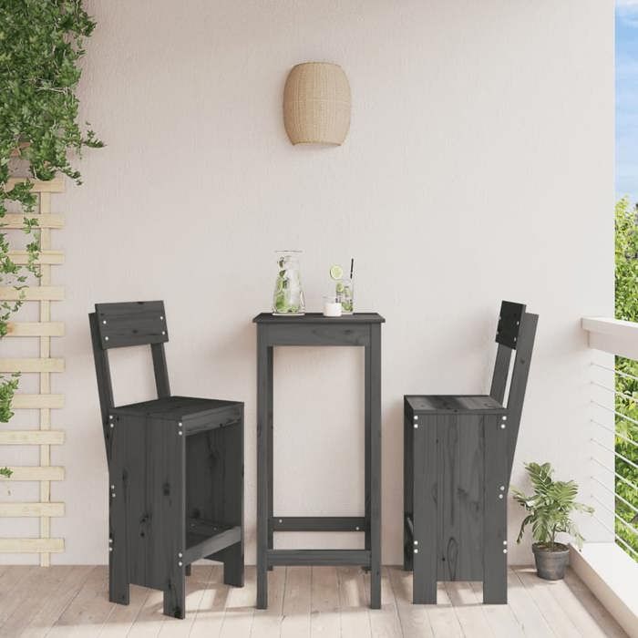 vidaXL Tabourets de bar Lot de 2 Bois de pin - vue 4