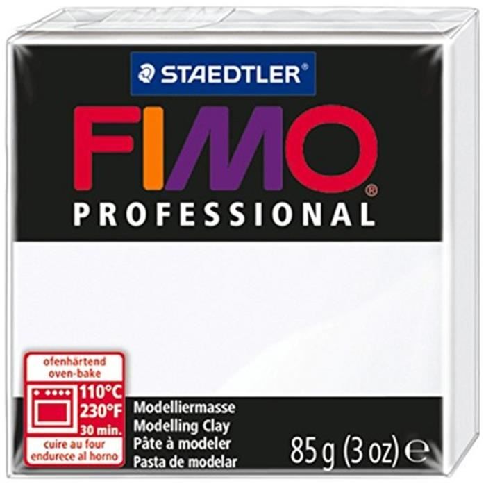 FIMO Boîte 4 Pièces Fimo Professionnel 85G Blanc