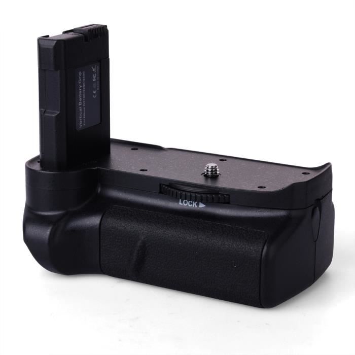 Porte-grip Vertical Batterie Pour Nikon D3100/D3200/D3300 - Tient 2 Batteries EN-EL14, Déclencheur Vertical