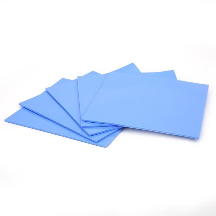 Feuille Dissipation Thermique Silicone CPU GPU 100x100x5mm 1.5W/mK - Pad Thermique Haute Performance