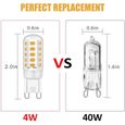 AMPOULE G9 LED Lumi&egrave;re Ampoules Dimmable 4W &Eacute;quivalent &agrave; 28W 30W 40W Halog&egrave;ne Ampoules, Blanc chaud 148-1