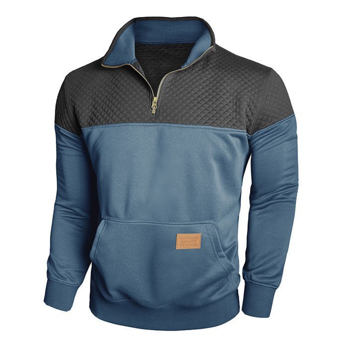 Pull Sun Mountain Homme Seconde Couche, Manches Longues, Taille L, Marron/noir