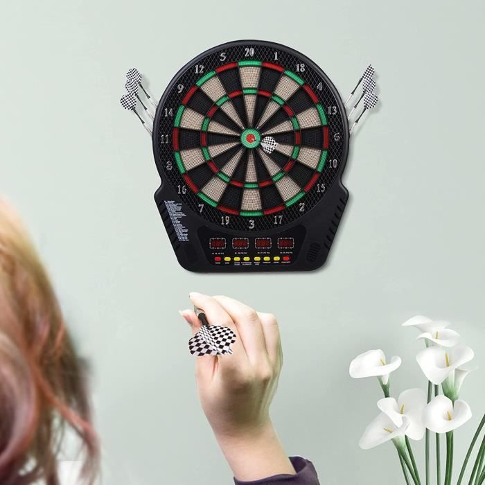 Cible Fléchettes Électronique Professionnelle 243 Jeux - Jusqu'à 16 Joueurs Avec Affichage LED