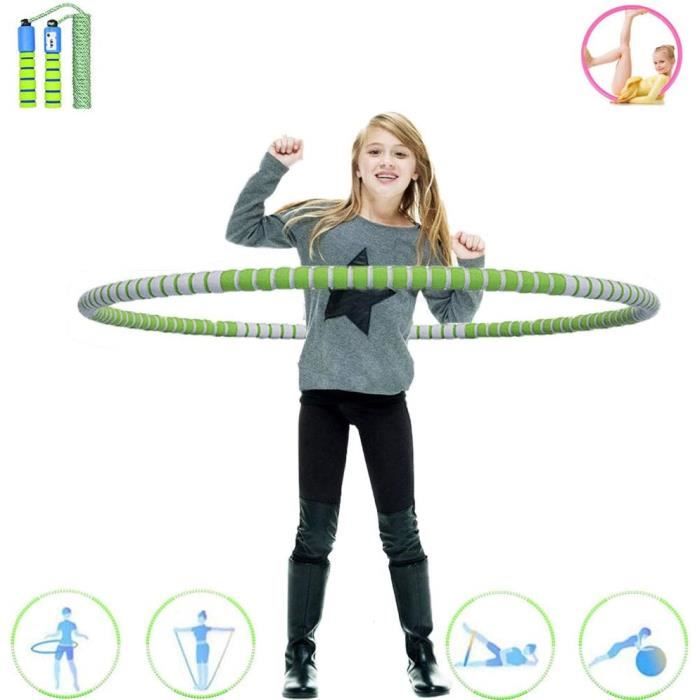 Hula Hoop Weight Hoop Avec Corde A Sauter Et Cerceau Pour Enfants Amincissant Le Hula Hoop Poids Reglable 1.1 2.5Kg 2.42 5 u3143 Cdiscount Sport