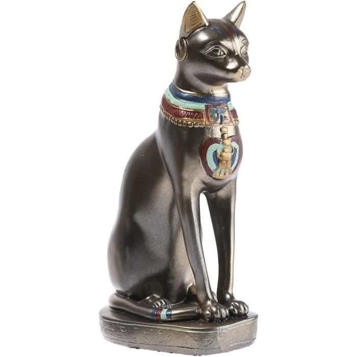 Sculpture chat noir égyptien - Nos chats égyptiens - Déco Statue
