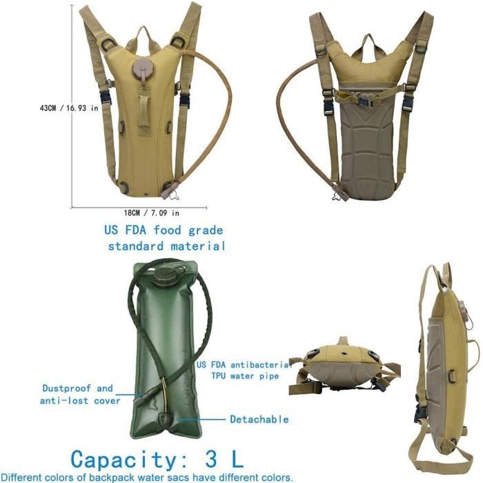 Angulo Camelbak Militaire,Sac hydratation Salomon,Tuyau camelbak