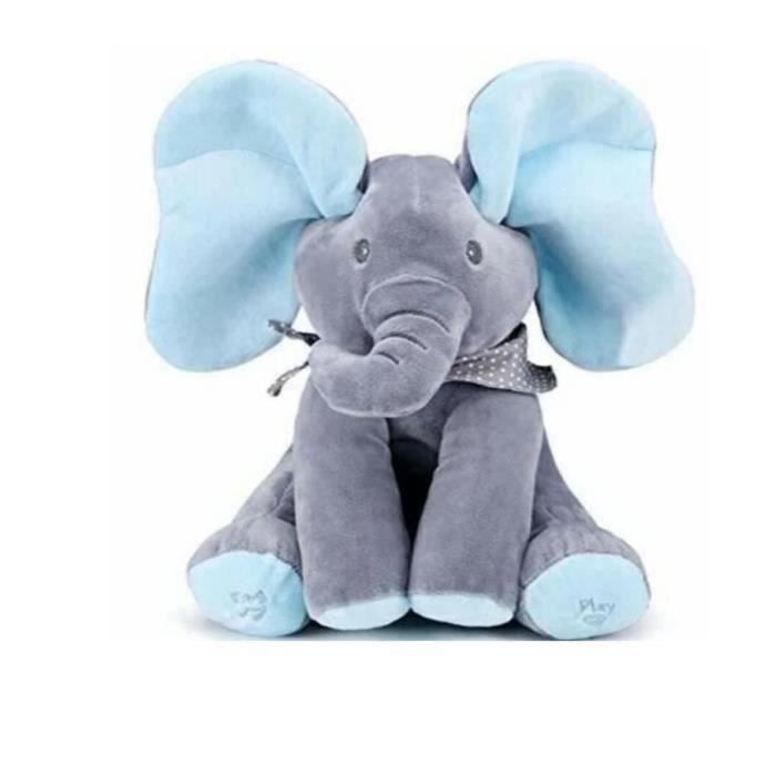 Jouet interactif HAOPYOU Peek-a-boo éléphant chantant en