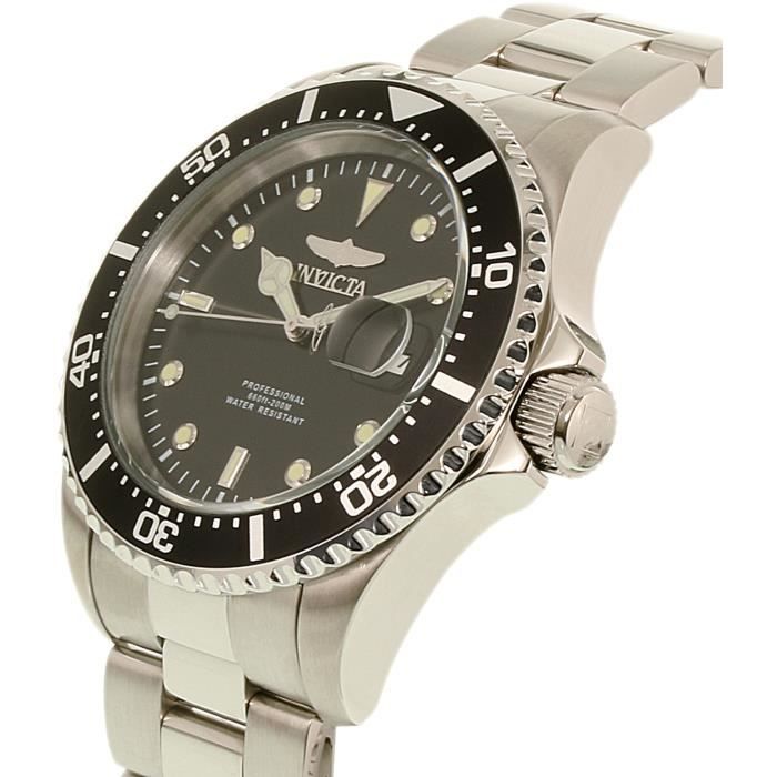 Montre Bracelet INVICTA Men s 22047 Pro Diver Black Dial Stainless