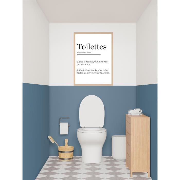 Affiche toilette définition - Tableau décoration murale