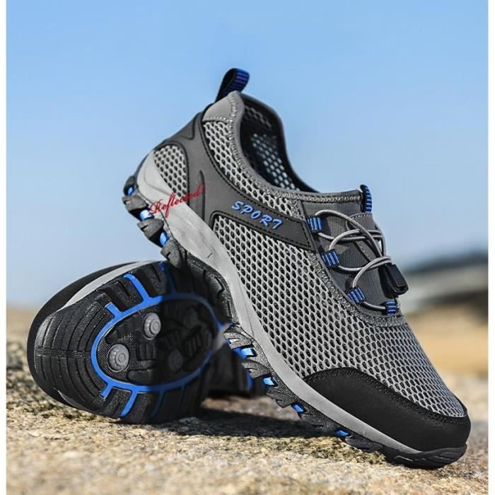Grande taille 39-50 randonnée Trekking baskets hommes séchage rapide eau  Aqua chaussures antidérapant respirant chaussures de Sport de plein air