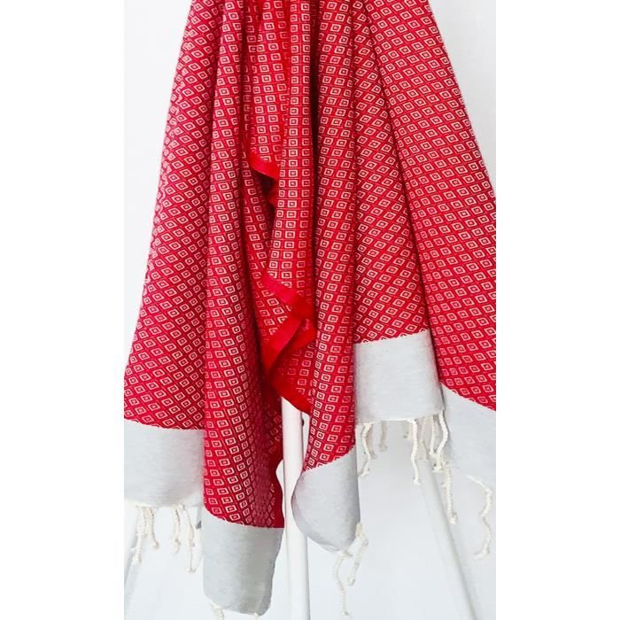 Fouta - LA MAISON D'AMELIE - Lilane vert varech - 100 cm x 200 cm - 100