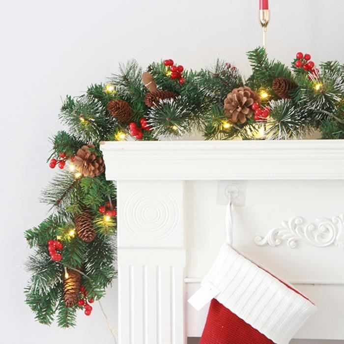 Couronne Artificielle De Noël, 2.7m Guirlande Noel Sapin Décoration Vert Pour Escaliers De Porte Interieur Exterieur 88823684 Couronne Artificielle De Noël, 2.7m Guirlande Noel Sapin Décoration Vert Pour Escaliers De Porte Interieur Exterieur 88823684