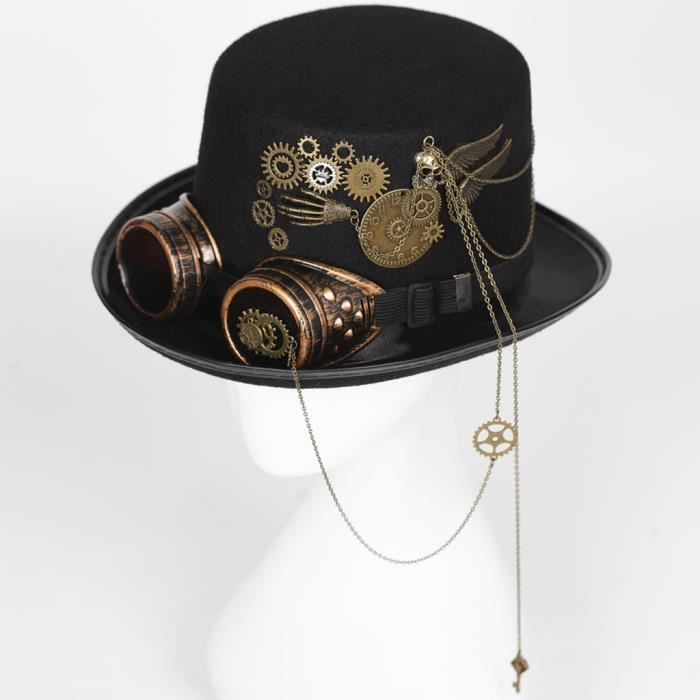 Hommes femmes Steampunk chapeau accessoires de Costume Fedora