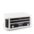 Platine Vinyle Bluetooth et Lecteur CD - auna - 33/45/78 r/min - USB - Tourne Disque Retro - blanc-2