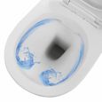 vidaXL Toilette suspendue au mur sans rebord Céramique Blanc-2