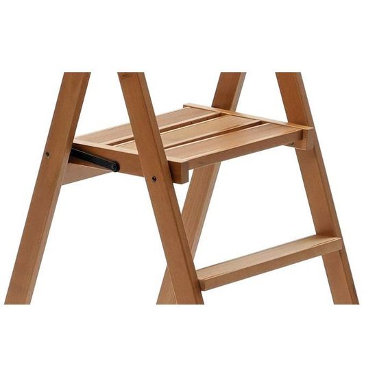 Échelle Pliante Bois Plabell 6 Marches – 164 X 31/55 Cm, Pratique Et Stable