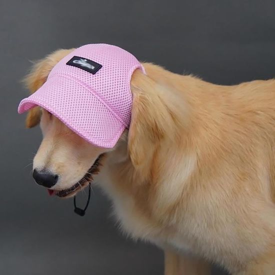 Casquette De Baseball Pour Chien - Protection Solaire, Trous Pour Oreilles, Réglable - Taille S/M - 7