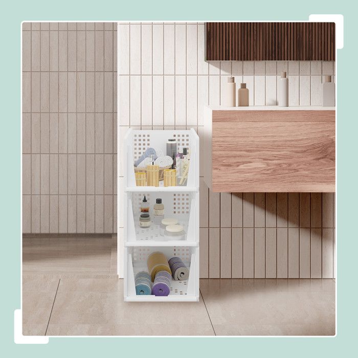 Relaxdays Bac de rangement, lot de 3, bacs empilables les uns sur les ...