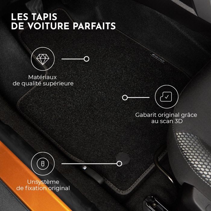 Tapis De Sol En Feutre Sur Mesure Pour BMW 1 Série E81/E87 (2004-2013) - Noir, Kit Complet Avant/arrière - Neuf