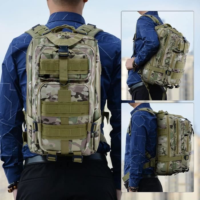 Sac à dos tactique militaire 25/35L pour ordinateur portable