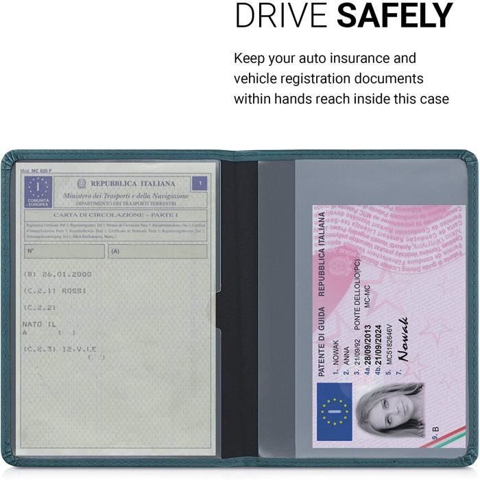 Porte permis de Conduire Carte Grise avec Compartiments Cartes  Passeport[508] - Cdiscount Bagagerie - Maroquinerie