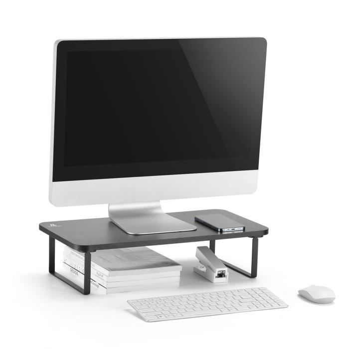 Maclean MC-572N Bras Support Moniteur 17-32" – Simple, Ergonomique, VESA 75/100, Charge 9 Kg – Noir
