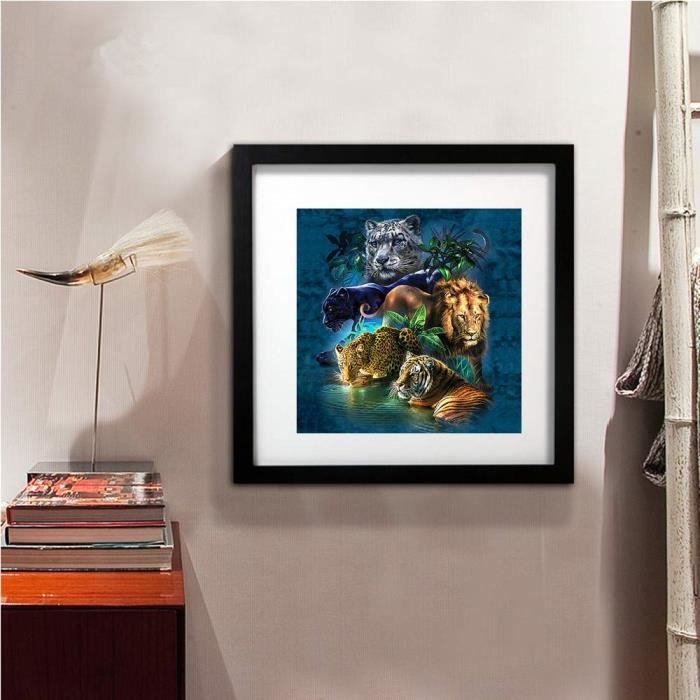 VAIIEYO 5D Diamond Painting Chien, Broderie Diamant Animaux, Canevas Diamant Kit Complet Point De Croix Broderie Salon Chambre Autocollant Mural Décoration 30x40cm-3