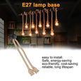 Lampe à suspension en chanvre industriel, lustre en corde de style rétro plafonnier E27 Base cordon lumière corde lustre-3