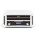 Platine Vinyle Bluetooth et Lecteur CD - auna - 33/45/78 r/min - USB - Tourne Disque Retro - blanc-3