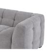 Canapé d'angle gris en tissu chiné capitonné - PASCAL MORABITO - DILOME - 5 places - Angle gauche-3